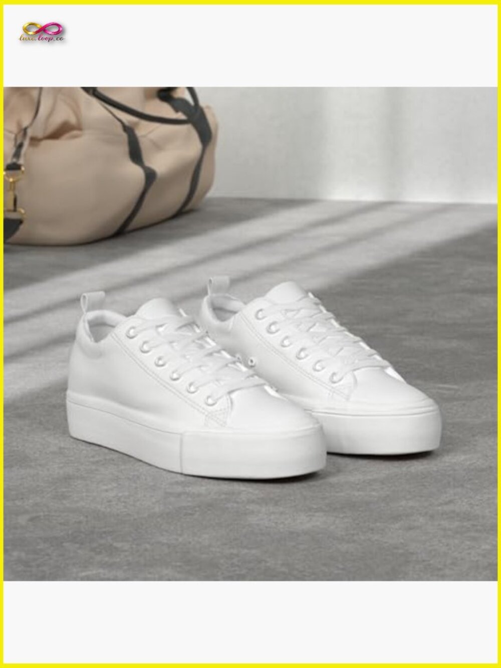Platform Sneakers PU Leather Walking Shoes Non-Slip Retro Y2K Style - Picture 3 of 7